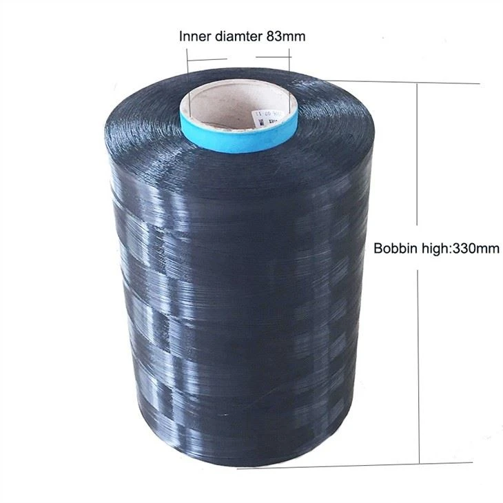 Black 1100D PP Monofilament Yarn For Woven Geotextiles Fabric